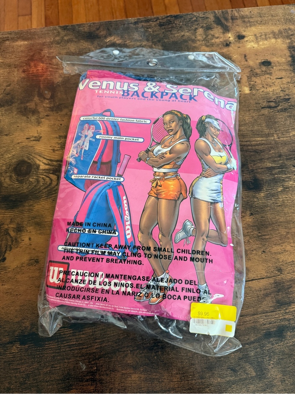 Wilson Pink and Blue Tennis Backpack